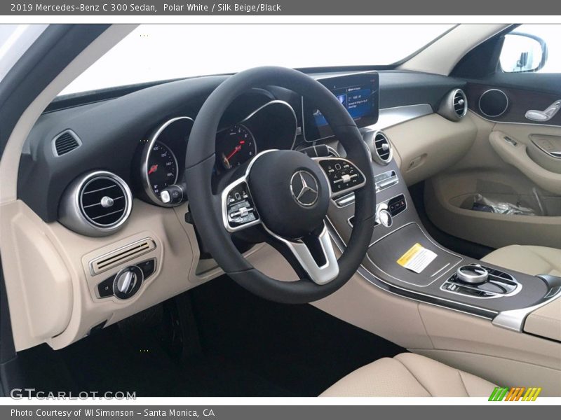 Polar White / Silk Beige/Black 2019 Mercedes-Benz C 300 Sedan