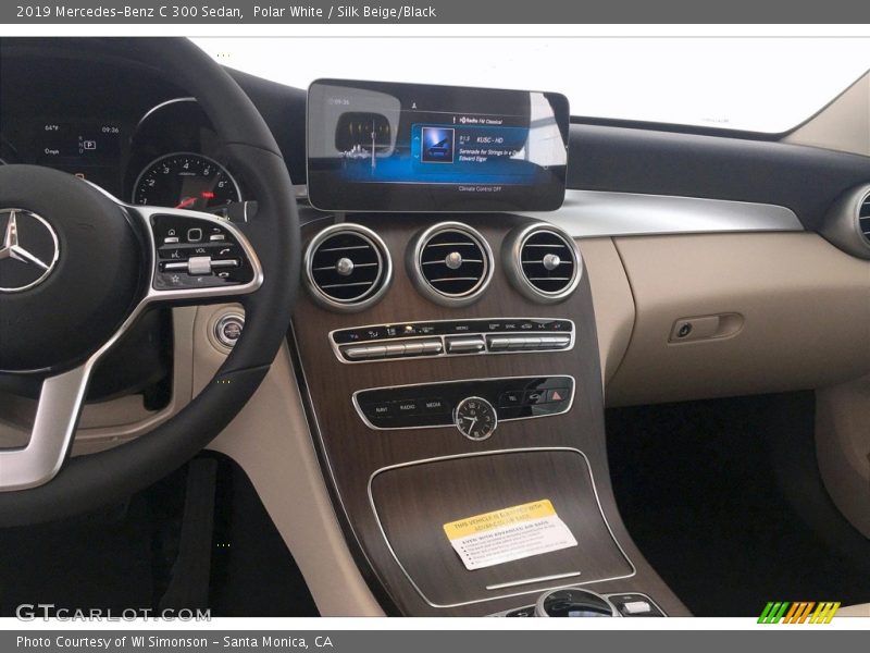 Polar White / Silk Beige/Black 2019 Mercedes-Benz C 300 Sedan