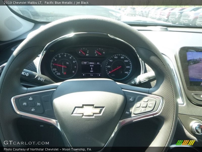 Pacific Blue Metallic / Jet Black 2019 Chevrolet Malibu LT
