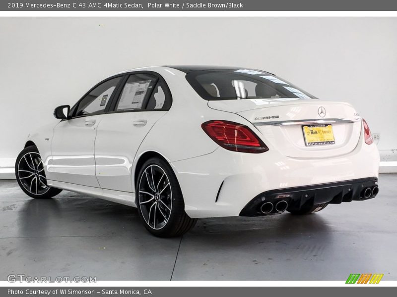 Polar White / Saddle Brown/Black 2019 Mercedes-Benz C 43 AMG 4Matic Sedan