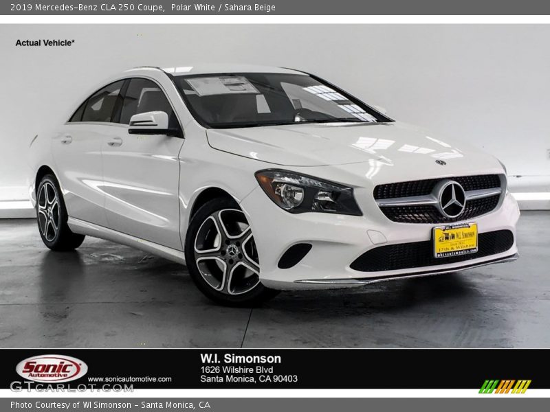 Polar White / Sahara Beige 2019 Mercedes-Benz CLA 250 Coupe