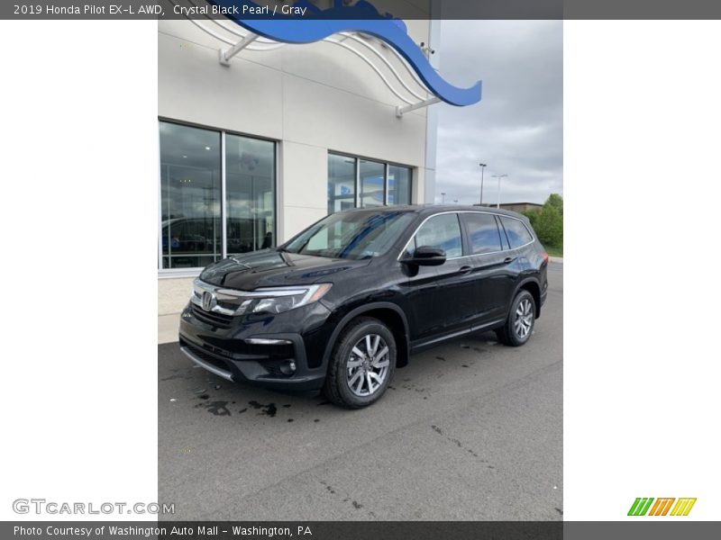 Crystal Black Pearl / Gray 2019 Honda Pilot EX-L AWD