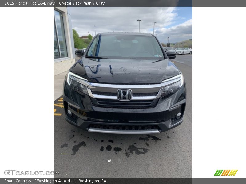 Crystal Black Pearl / Gray 2019 Honda Pilot EX-L AWD