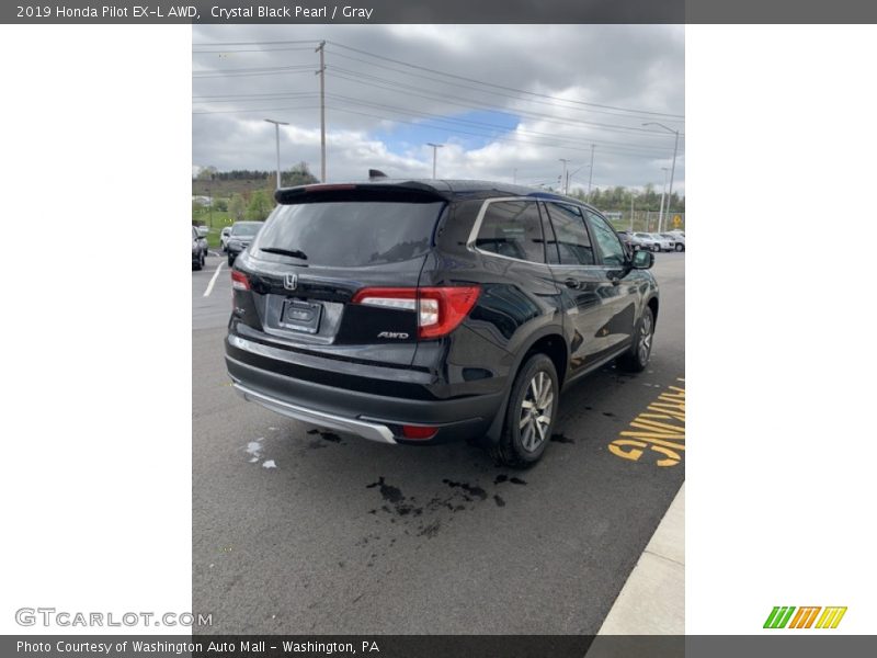 Crystal Black Pearl / Gray 2019 Honda Pilot EX-L AWD