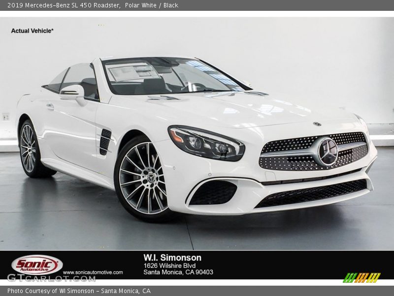 Polar White / Black 2019 Mercedes-Benz SL 450 Roadster