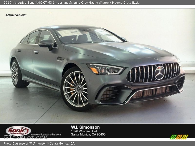 designo Selenite Grey Magno (Matte) / Magma Grey/Black 2019 Mercedes-Benz AMG GT 63 S