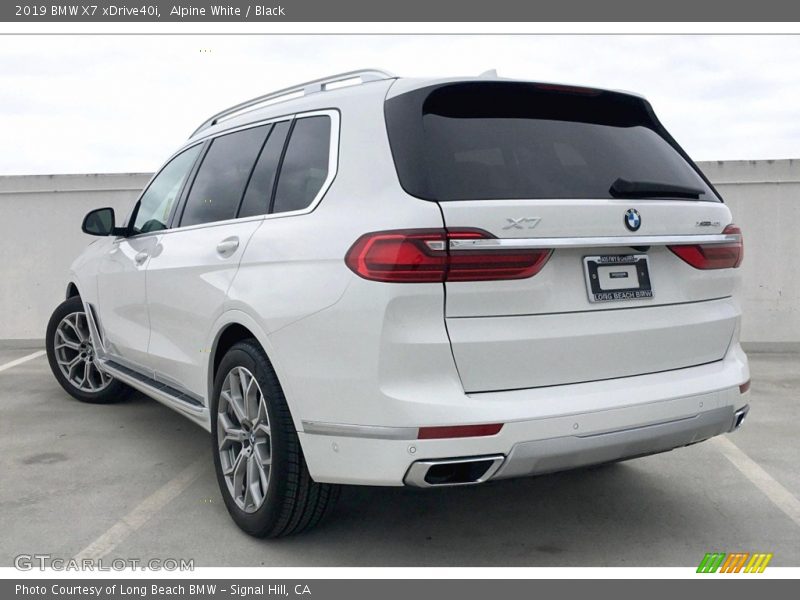 Alpine White / Black 2019 BMW X7 xDrive40i