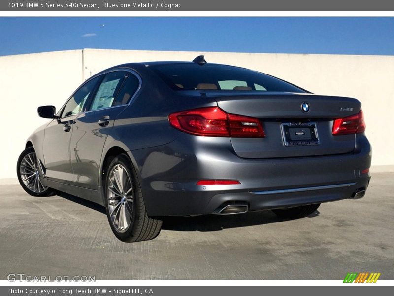 Bluestone Metallic / Cognac 2019 BMW 5 Series 540i Sedan