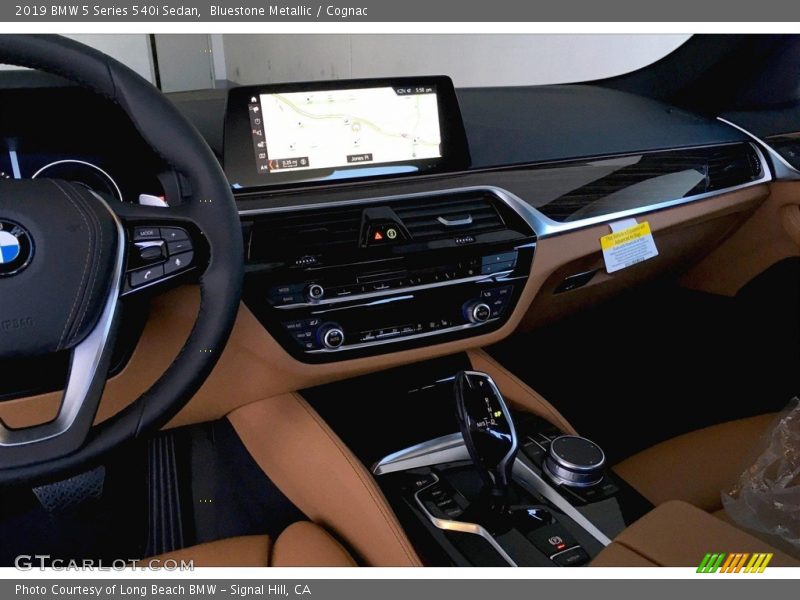 Bluestone Metallic / Cognac 2019 BMW 5 Series 540i Sedan
