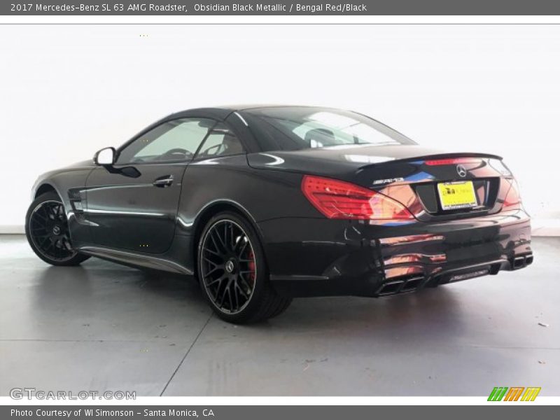 Obsidian Black Metallic / Bengal Red/Black 2017 Mercedes-Benz SL 63 AMG Roadster