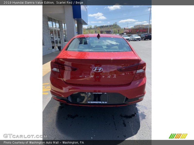 Scarlet Red / Beige 2019 Hyundai Elantra Value Edition