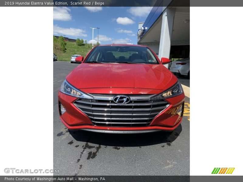 Scarlet Red / Beige 2019 Hyundai Elantra Value Edition