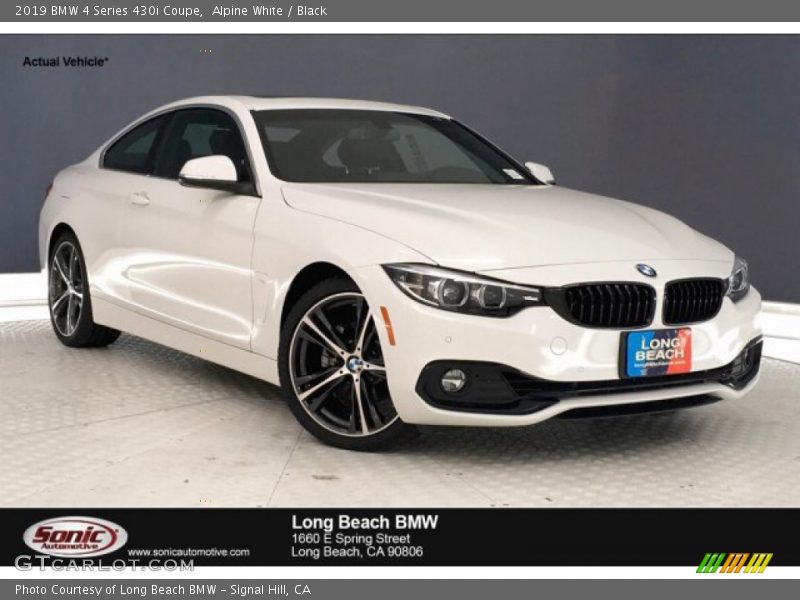 Alpine White / Black 2019 BMW 4 Series 430i Coupe
