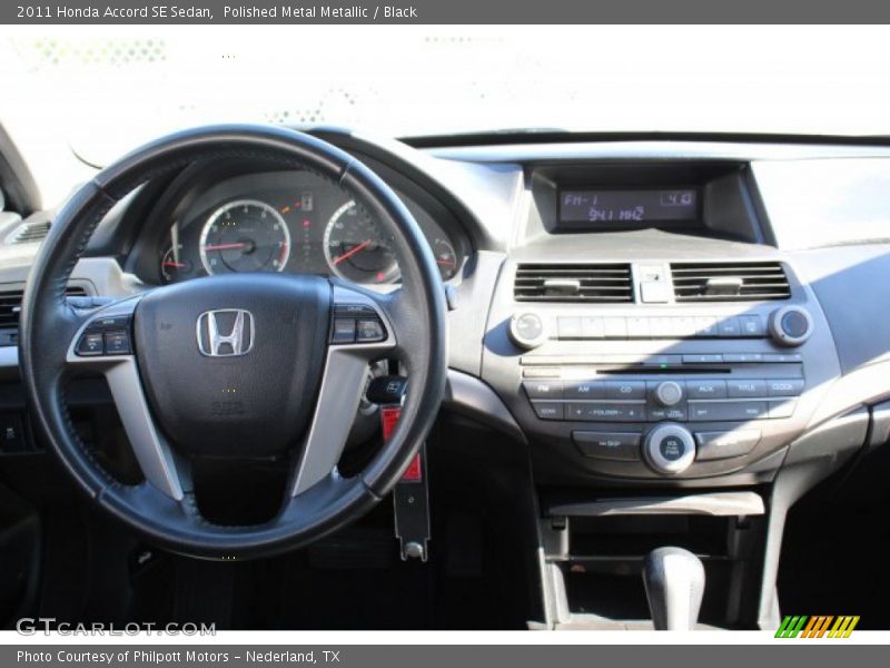 Polished Metal Metallic / Black 2011 Honda Accord SE Sedan