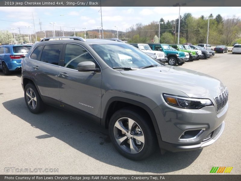 Sting-Gray / Black 2019 Jeep Cherokee Limited 4x4