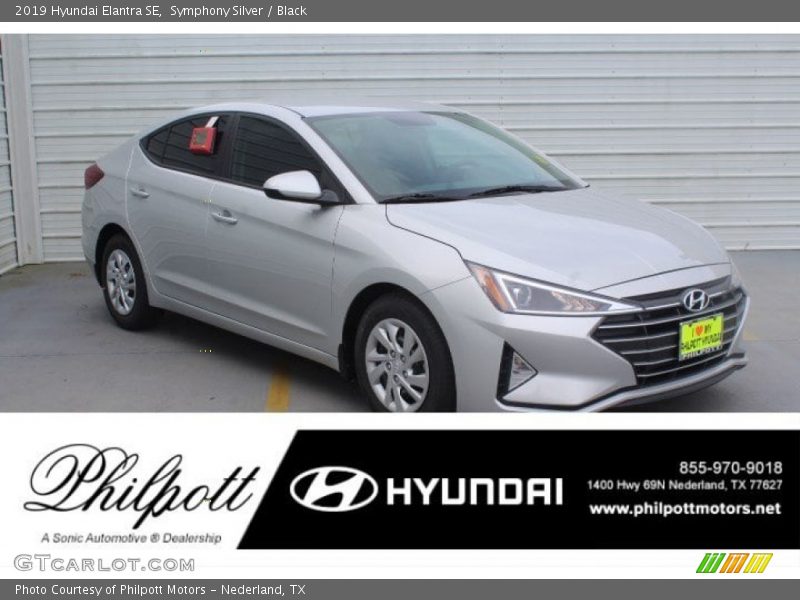 Symphony Silver / Black 2019 Hyundai Elantra SE