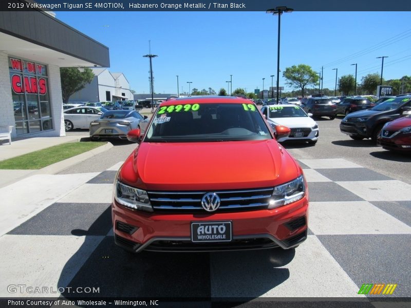 Habanero Orange Metallic / Titan Black 2019 Volkswagen Tiguan SE 4MOTION