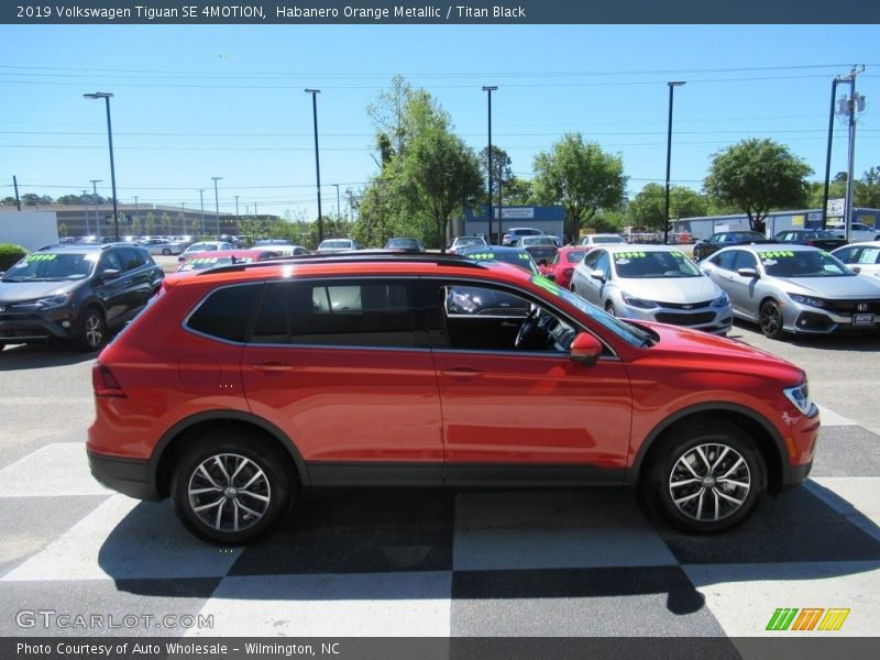 Habanero Orange Metallic / Titan Black 2019 Volkswagen Tiguan SE 4MOTION