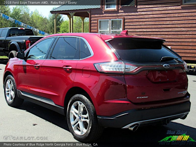 Ruby Red / Ebony 2018 Ford Edge Titanium AWD