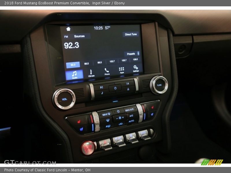 Ingot Silver / Ebony 2018 Ford Mustang EcoBoost Premium Convertible