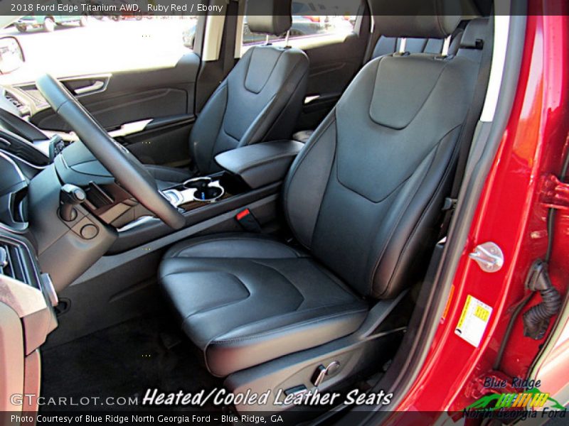 Ruby Red / Ebony 2018 Ford Edge Titanium AWD