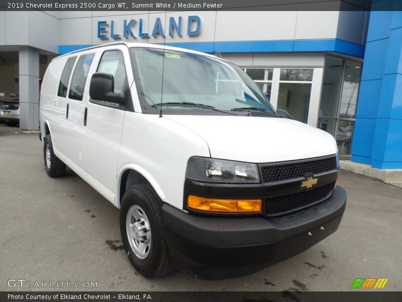 Summit White / Medium Pewter 2019 Chevrolet Express 2500 Cargo WT