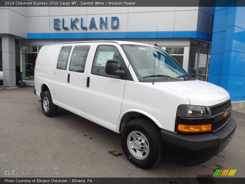 Summit White / Medium Pewter 2019 Chevrolet Express 2500 Cargo WT