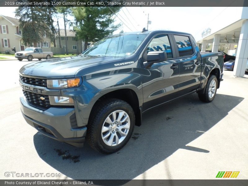 Shadow Gray Metallic / Jet Black 2019 Chevrolet Silverado 1500 Custom Crew Cab 4WD