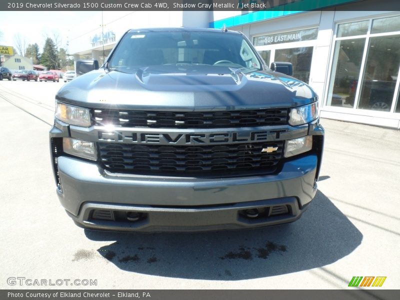 Shadow Gray Metallic / Jet Black 2019 Chevrolet Silverado 1500 Custom Crew Cab 4WD