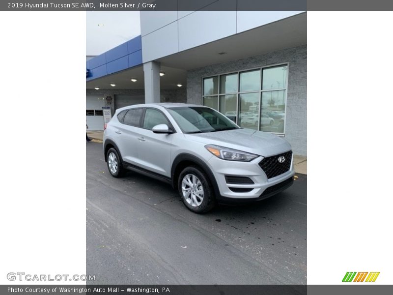 Molten Silver / Gray 2019 Hyundai Tucson SE AWD