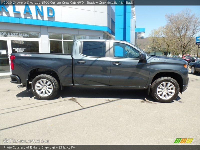 Shadow Gray Metallic / Jet Black 2019 Chevrolet Silverado 1500 Custom Crew Cab 4WD