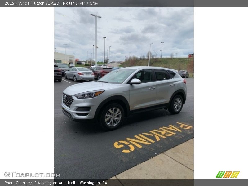Molten Silver / Gray 2019 Hyundai Tucson SE AWD