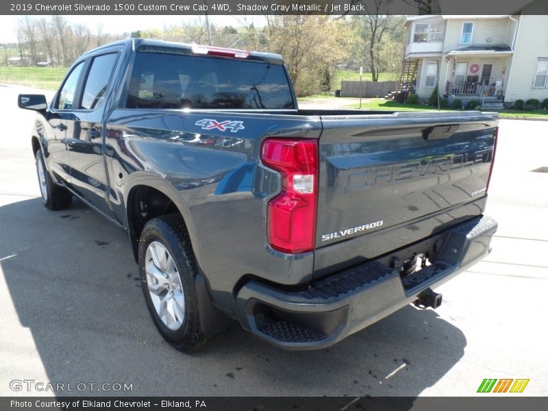 Shadow Gray Metallic / Jet Black 2019 Chevrolet Silverado 1500 Custom Crew Cab 4WD