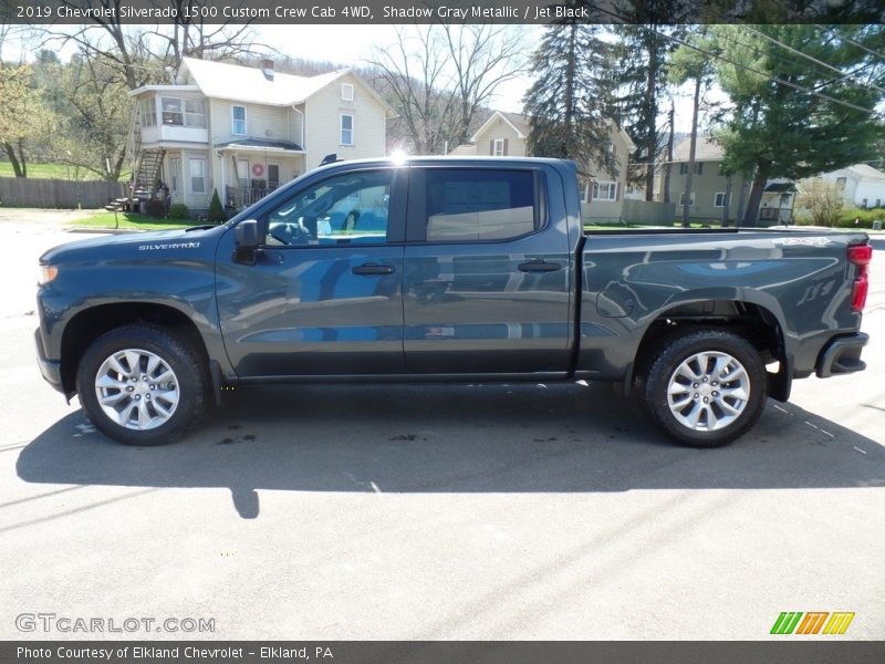 Shadow Gray Metallic / Jet Black 2019 Chevrolet Silverado 1500 Custom Crew Cab 4WD