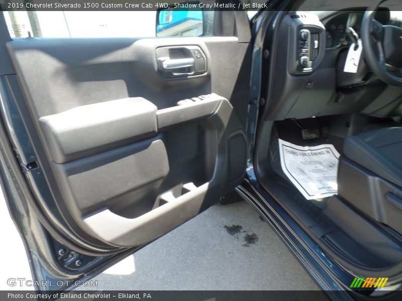 Shadow Gray Metallic / Jet Black 2019 Chevrolet Silverado 1500 Custom Crew Cab 4WD