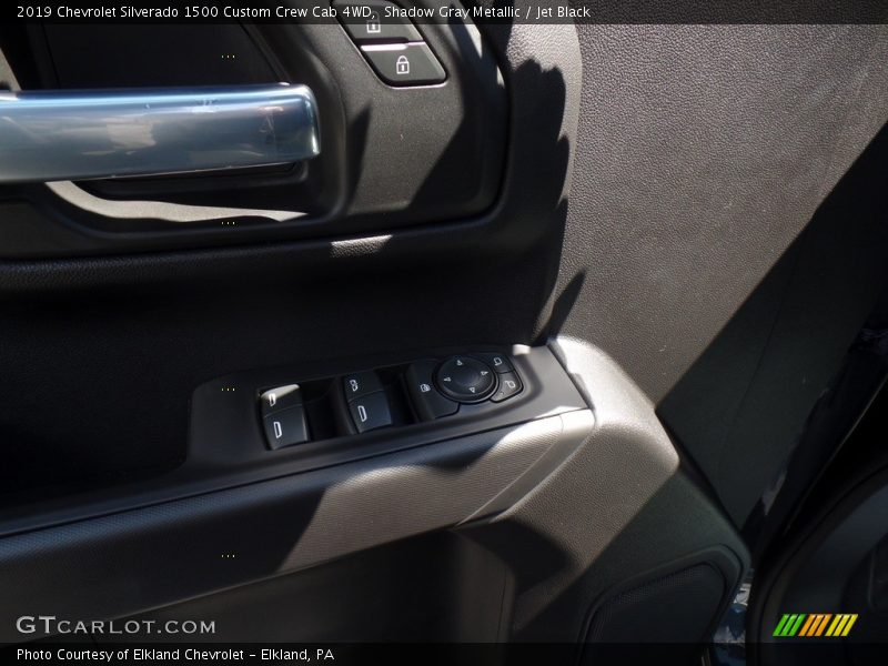 Shadow Gray Metallic / Jet Black 2019 Chevrolet Silverado 1500 Custom Crew Cab 4WD