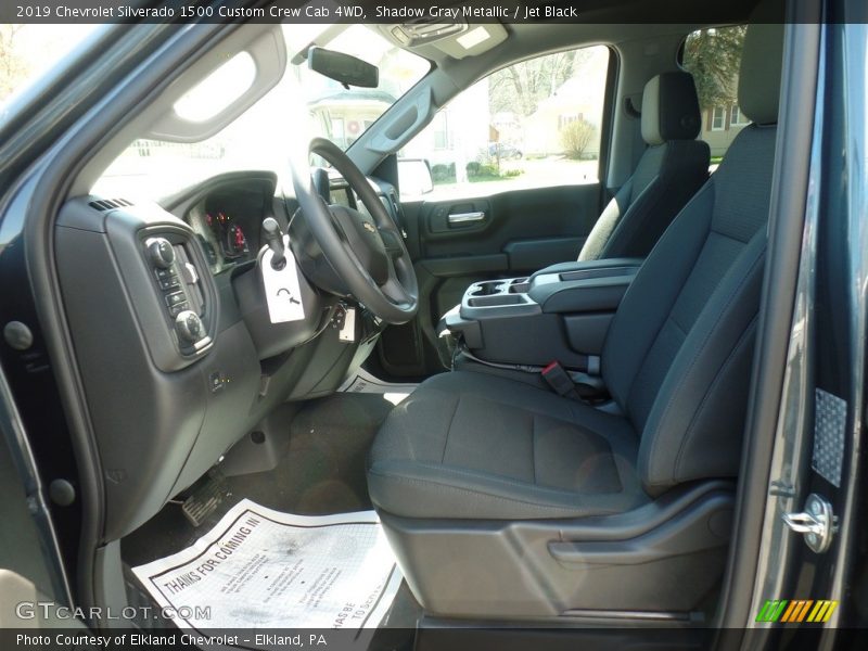 Shadow Gray Metallic / Jet Black 2019 Chevrolet Silverado 1500 Custom Crew Cab 4WD