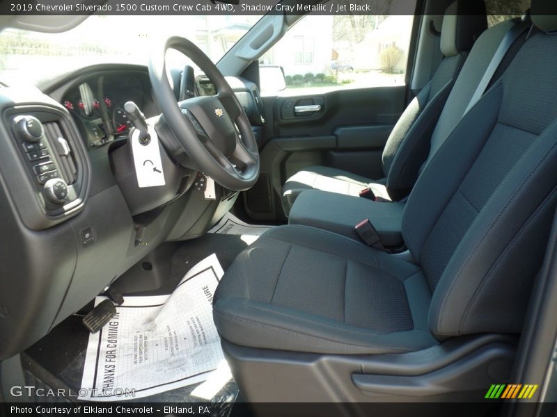 Shadow Gray Metallic / Jet Black 2019 Chevrolet Silverado 1500 Custom Crew Cab 4WD