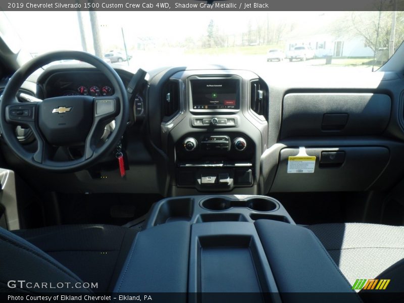 Shadow Gray Metallic / Jet Black 2019 Chevrolet Silverado 1500 Custom Crew Cab 4WD