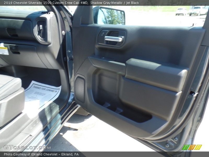 Shadow Gray Metallic / Jet Black 2019 Chevrolet Silverado 1500 Custom Crew Cab 4WD