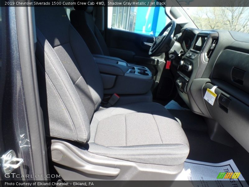 Shadow Gray Metallic / Jet Black 2019 Chevrolet Silverado 1500 Custom Crew Cab 4WD