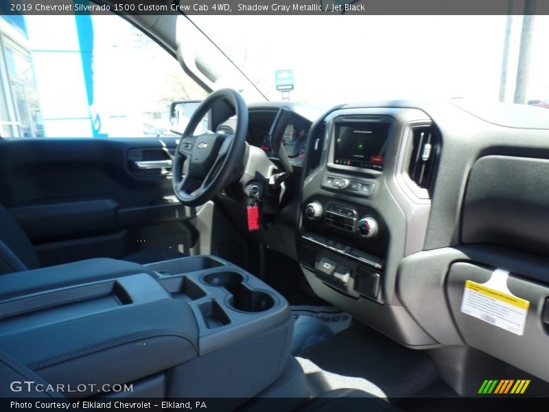 Shadow Gray Metallic / Jet Black 2019 Chevrolet Silverado 1500 Custom Crew Cab 4WD