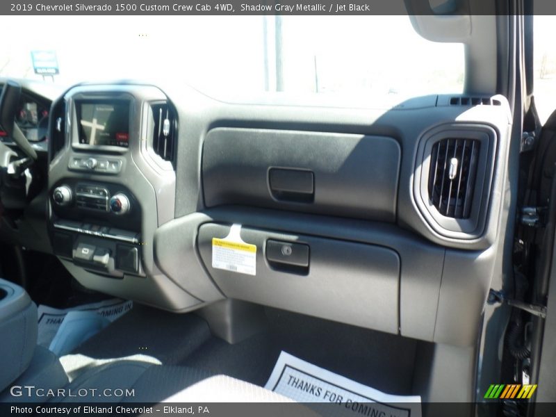 Shadow Gray Metallic / Jet Black 2019 Chevrolet Silverado 1500 Custom Crew Cab 4WD