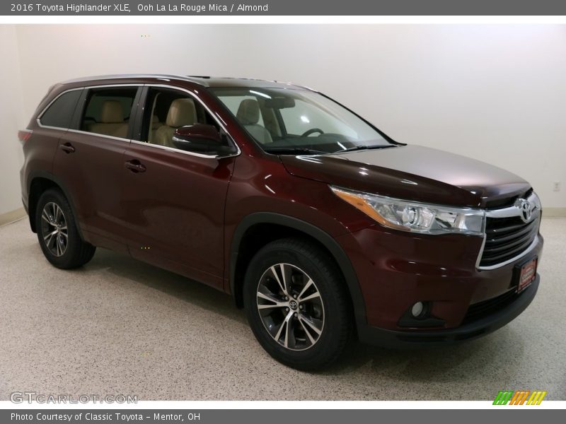 Ooh La La Rouge Mica / Almond 2016 Toyota Highlander XLE