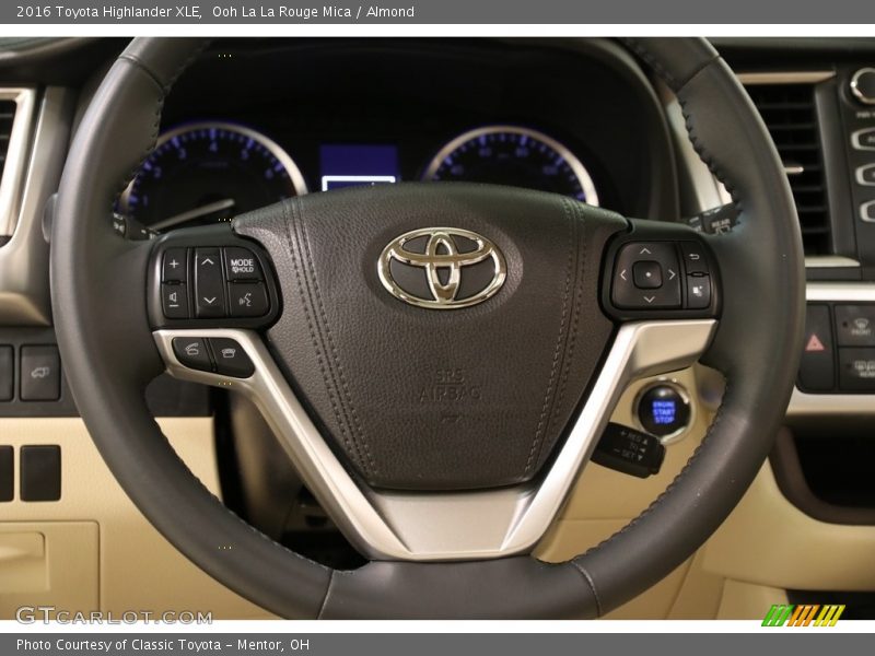 Ooh La La Rouge Mica / Almond 2016 Toyota Highlander XLE