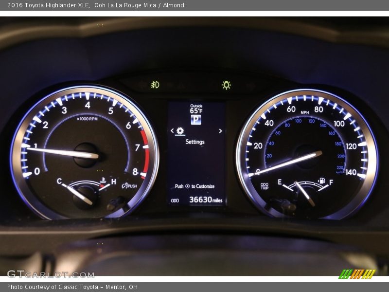 Ooh La La Rouge Mica / Almond 2016 Toyota Highlander XLE