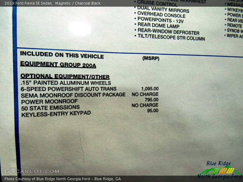 Magnetic / Charcoal Black 2019 Ford Fiesta SE Sedan