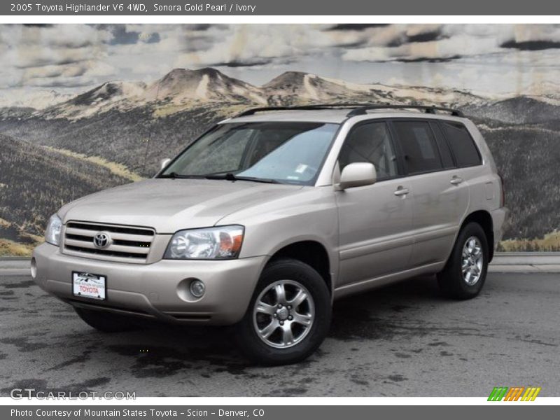 Sonora Gold Pearl / Ivory 2005 Toyota Highlander V6 4WD