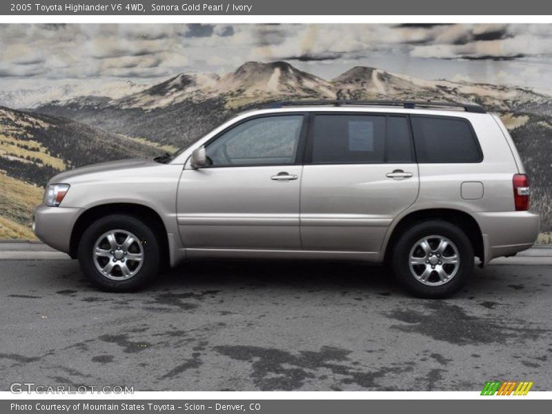 Sonora Gold Pearl / Ivory 2005 Toyota Highlander V6 4WD