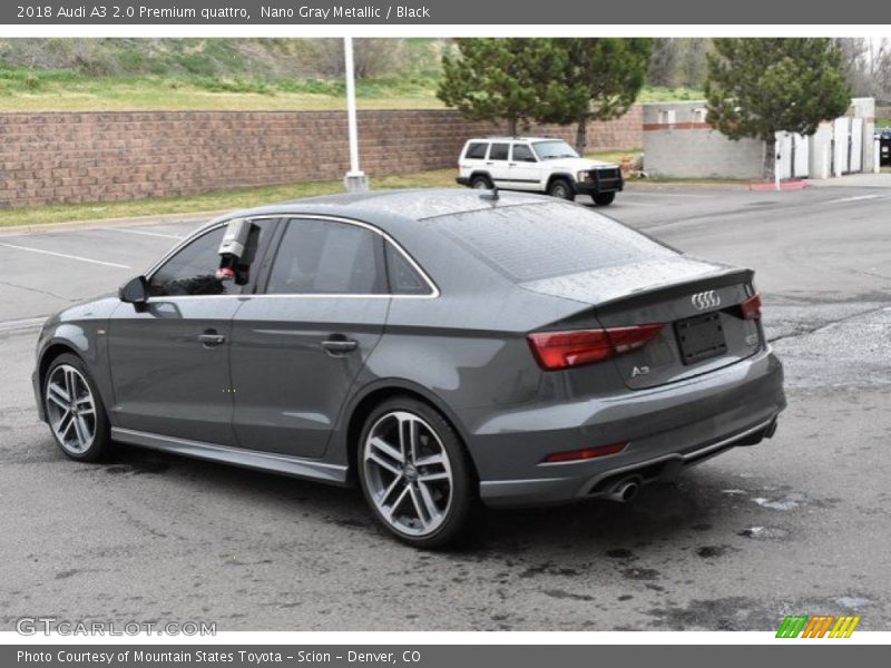Nano Gray Metallic / Black 2018 Audi A3 2.0 Premium quattro